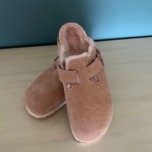 Birkenstock Boston Shearling Light Rose size 41 narrow